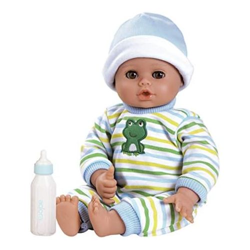 아도라 베이비 Adora PlayTime Baby Boy Doll, Little Prince, Washable Toy Doll with Soft Weighted Body and Eyes that Open and Close, Comes with Bottle, 13-inches (Ages 1+)