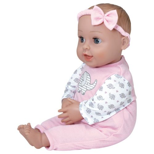 아도라 베이비 Adora GiggleTime Baby Gift Set 15 Girl Vinyl Weighted Soft Body Toy Play Baby Doll with Laughing Giggles and Harnessed Wrap Carrier Holder for Children 2+