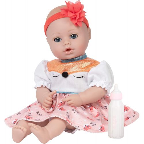 아도라 베이비 Adora PlayTime Baby Petal Pink 13 inch Vinyl Girl Baby Doll Toy Soft Body Machine Washable with Open Close Eyes, Feeding Bottle Great to Snuggle for (1 Year Old and up)