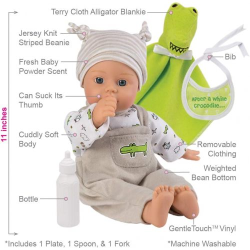 아도라 베이비 Adora Baby Later Alligator Twins Gift Set 11 inch Soft Dolls, 17 Pieces, for Toddlers Age 1+