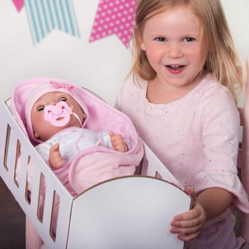 아도라 베이비 Adora Adoption Baby Hope 16 Inch Vinyl Girl Newborn Weighted Soft Cuddle Body Baby Doll Toy Gift Set with Open Close Blue Eyes for 3 Year old kids and up