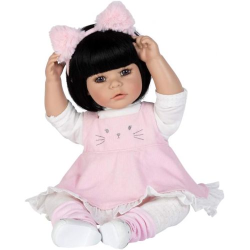 아도라 베이비 Adora Toddler Doll Kitty Kat Doll with Corduroy Dress and Furry Pink Kitty Headband