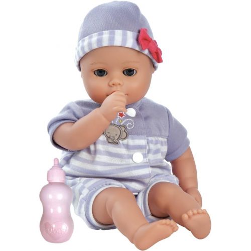 아도라 베이비 Adora PlayTime Baby Elephant Fun Vinyl 13 Girl Weighted Washable Cuddly Snuggle Soft Toy Play Doll Gift Set with Open/Close Eyes for Children 1+ Includes Bottle