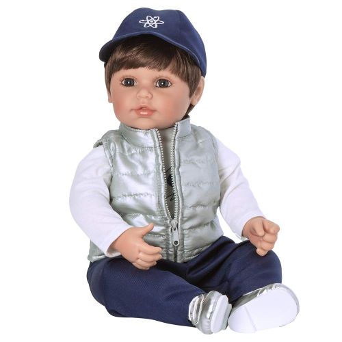 아도라 베이비 Adora ToddlerTime Doll Cosmic Boy 20 inch Toddler Baby Doll in CuddleMe Vinyl, Realistic Lifelike Weighted Cloth Body, Brown Hair & Brown Eyes