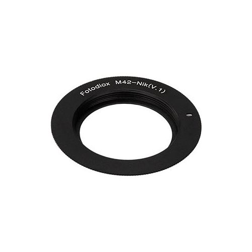  Adorama Fotodiox Lens Mount Adapter, M42 Type 2 Screw Lens to Nikon F Mount SLR Camera M42-NIKF-V2