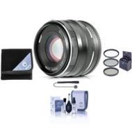 Adorama Meike 50mm f/2.0 Lens for Sony E, Black - With Free Accessory Bundle 19550005 A