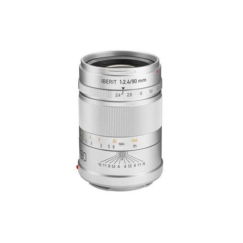  Kipon IBERIT 90mm f/2.4 for Sony E (Silver) 9024-SE-S - Adorama