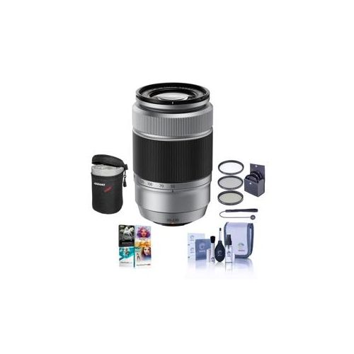  Adorama Fujifilm XC 50-230mm (76-350mm) F4.5-6.7 OIS II Lens Silver W/Free Accessory Kit 16460795 A