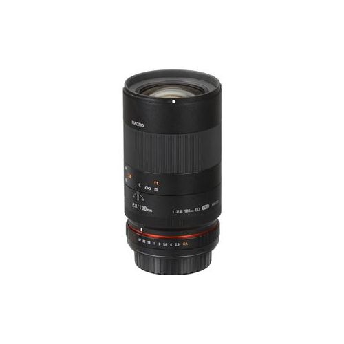  Adorama Samyang 100mm F2.8 Full Frame Macro Lens for Fujifilm X Mount Camera SY100M-FX