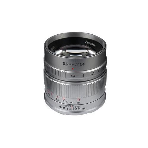  Adorama 7artisans Photoelectric 55mm f/1.4 Lens for Fujifilm X Mount - Silver A503S