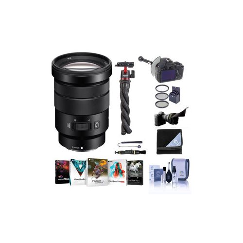  Adorama Sony E PZ 18-105mm F4.0 G OSS E-Mount Lens - With Premium Accessory Bundle SELP18105G B