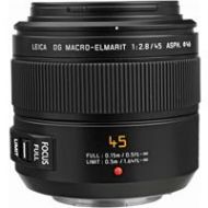 Adorama Panasonic Lumix G Leica DG Macro-Elmarit 45mm f/2.8 Aspherical Mega O.I.S. Lens H-ES045