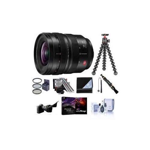  Adorama Panasonic 16-35m f/4.0 LUMIX S Pro L-Mount Lens - With Premium Accessory Bundle S-R1635 B