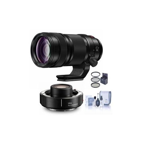  Adorama Panasonic 70-200mm f/4 LUMIX S Pro O.I.S. L-Mount Lens W/ 1.4x Teleconverter Kit S-R70200 E