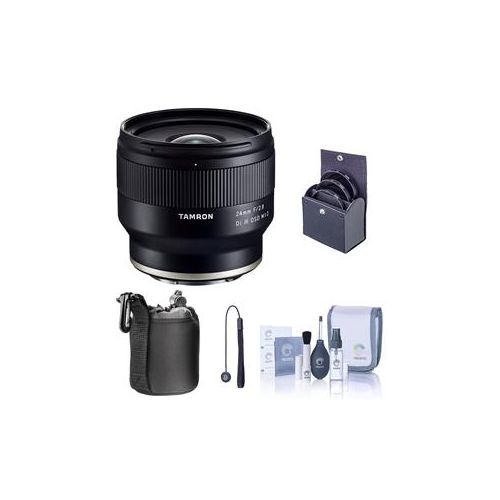  Adorama Tamron 24MM F/2.8 DI III OSD Lens for Sony FE - With Free Accessory Bundle AFF051S-700 A