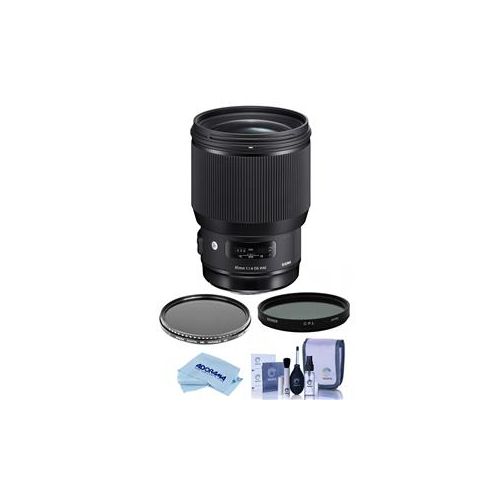  Adorama Sigma 85mm f/1.4 DG HSM ART Lens for Leica L-mount - With Bower Filter Kit 321969 F