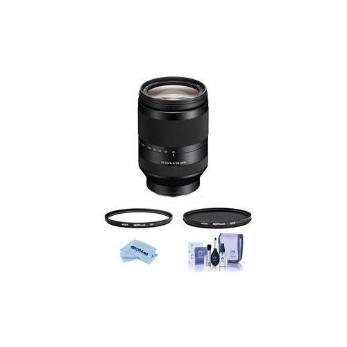  Adorama Sony FE 24-240mm F3.5-6.3 OSS E-Mount Camera Lens - With Hoya Filter Kit SEL24240 F