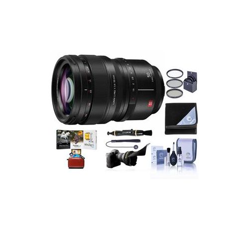  Adorama Panasonic 50mm f/1.4 LUMIX S PRO L-Mount Lens - With Free Mac Accessory Bundle S-X50 AM