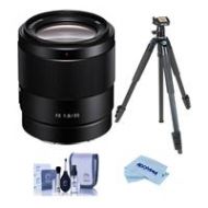 Adorama Sony FE 35mm f/1.8 E-Mount Full Frame Lens With Slik Sprint Pro III Tripod Kit SEL35F18F T