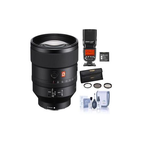  Adorama Sony FE 135mm F1.8 GM(G Master) Full Frame E-Mount Lens W/ Zoom Li-on X R2 Flash SEL135F18GM FL