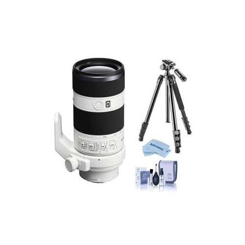  Adorama Sony FE 70-200mm f/4.0 G OSS E-Mount Lens W/Vanguard Alta Pro 264TBH Tripod Kit SEL70200G T