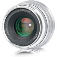 Adorama Brightin Star 35mm F1.7 APS-C Aperture Focus Lens for Fuji X Cameras, Silver BS3517FXSR