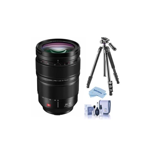  Adorama Panasonic Lumix S PRO 24-70mm F/2.8 LMount Lens W/Vanguard Alta Pro 264AT Tripod S-E2470 T