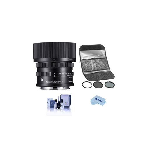  Adorama Sigma 45mm f/2.8 DG DN Contemporary Lens for Leica L-Mount With Hoya Filter Kit 360969 F