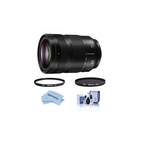  Adorama Panasonic 24-105mm f/4 LUMIX S O.I.S. L-Mount Lens - With Hoya Filter Kit S-R24105 F
