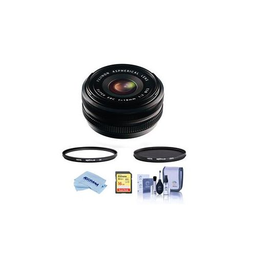  Adorama Fujifilm XF 18mm F/2.0 Lens W/Hoya 52mm HMC UV / CPL Filter /16 GB Card 16240743 F