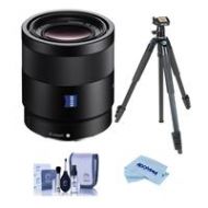 Adorama Sony Sonnar T* FE 55mm F1.8 ZA E-Mount Lens With Slik Sprint Pro III Tripod Kit SEL55F18Z T