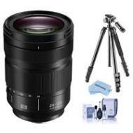 Adorama Panasonic 24-105mm f/4 LUMIX S OIS L-Mount Lens W/Vanguard Alta Pro 264AT Tripod S-R24105 T