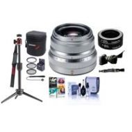 Adorama Fujifilm XF 35mm F/2 R WR Lens, Silver With Premium Accessory Bundle 16481880 B