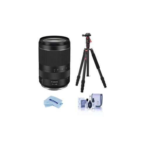  Adorama Canon RF 24-240mm f/4-6.3 IS USM Lens with Tripod Bundle 3684C002 T