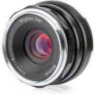 Adorama Brightin Star 25mm F1.8 APS-C Classic Focus Lens for Canon EF Cameras, Black BS2518EFMBLK