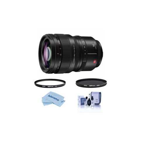  Adorama Panasonic 50mm f/1.4 LUMIX S PRO L-Mount Lens - With Hoya Filter Kit S-X50 F