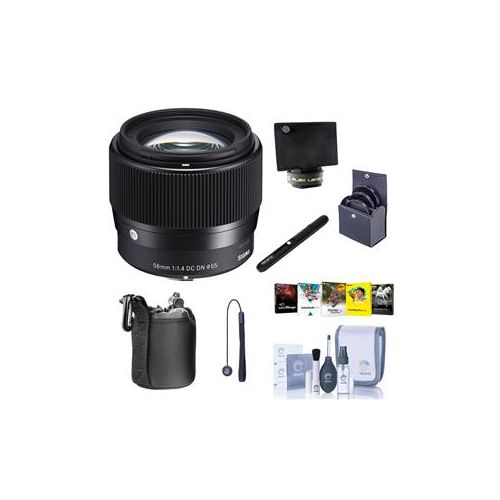  Adorama Sigma 56mm f/1.4 DC DN Contemporary Lens for Canon EF-M Camera W/FREE Pc ACC Kit 351971 A