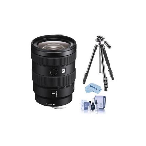  Adorama Sony E 16-55mm f/2.8 G Lens - With Vanguard Alta Pro 264TBH TRipod Kit SEL1655G T