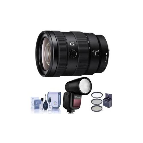  Adorama Sony E 16-55mm f/2.8 G Lens - Flashpoint Zoom Li-on X R2 TTL Round Flash Kit SEL1655G FL