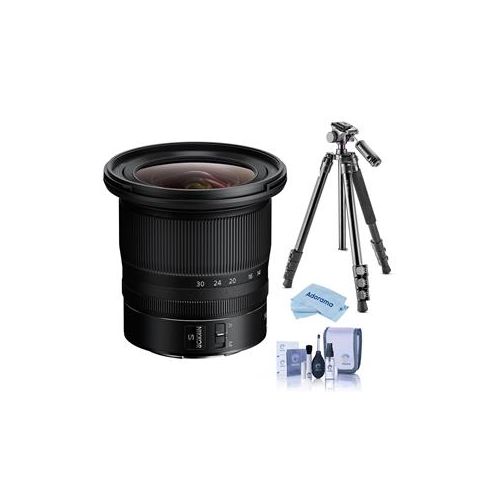  Adorama Nikon NIKKOR Z 14-30mm f/4 S Ultra-Wide Zoom Lens With Vanguard 264AB-100 Tripod 20070 T