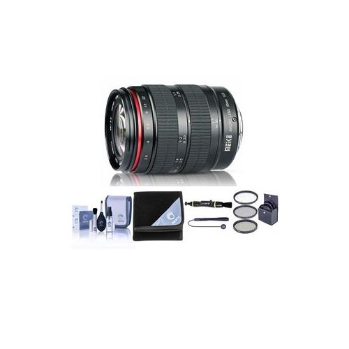  Adorama Meike 85mm f/2.8 Lens for Sony E, Black With Free Accessory Bundle 20350003 A