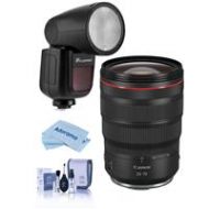 Adorama Canon RF 24-70mm f/2.8 L IS USM Lens With Flashpoint Zoom Li-on X R2 TTL Flash 3680C002 FL