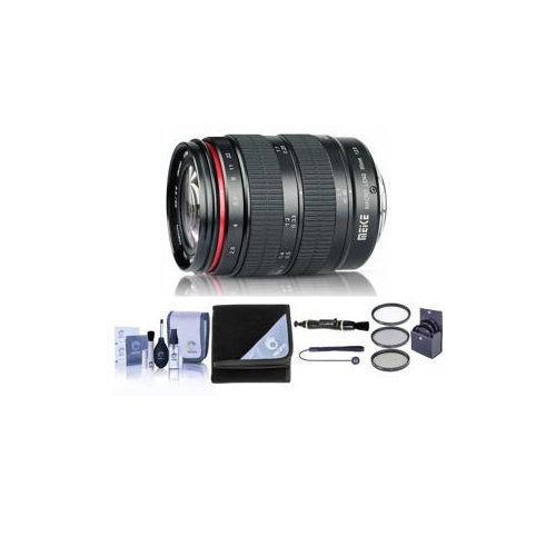  Adorama Meike 85mm f/2.8 Lens for Micro-Four Thirds, Black With Free Accessory Bundle 20350005 A