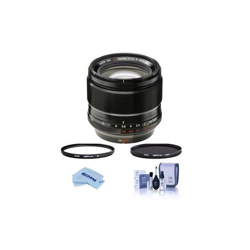  Adorama Fujifilm XF 56mm F1.2 R APD Lens With Hoya 62mm HMC UV /CPL Filter/Cleaning Kit 16443058 F