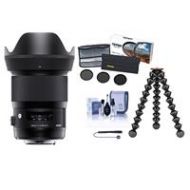 Adorama Sigma 28mm f/1.4 DG HSM ART Lens for Sony E-mount Cameras, Black W/ACC BUNDLE 441965 T