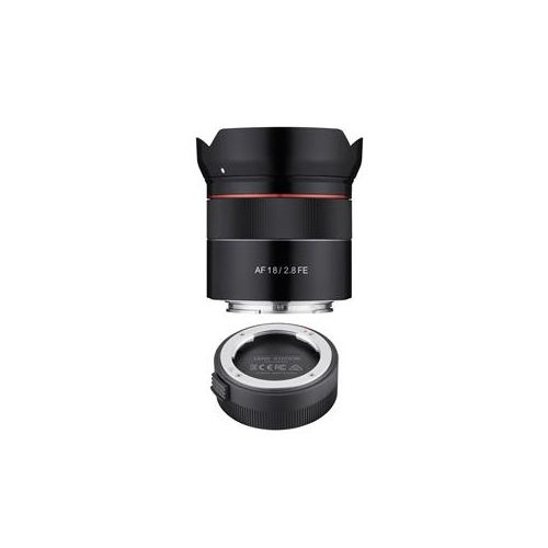  Adorama Rokinon 18mm F2.8 Full Frame Auto Focus Lens for Sony E W/Rokinon Lens station IO18AF-E LS