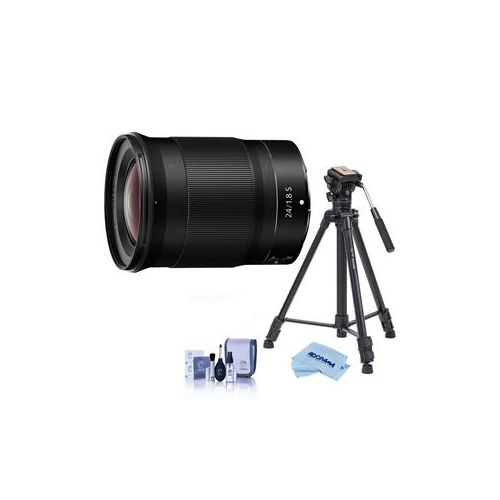  Adorama Nikon NIKKOR Z 24mm f/1.8 S Lens for Z Series Mirrorless Cameras W/Tripod Kit 20080 T