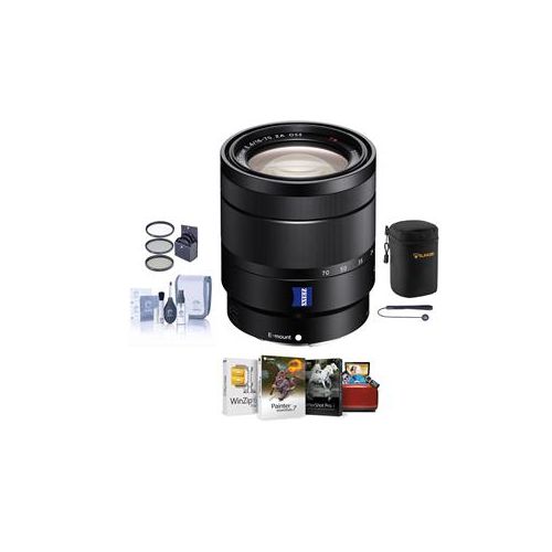 Adorama Sony Vario-Tessar T* E 16-70mm F4 ZA OSS E-Mount Lens With Mac Accessory Bundle SEL1670Z AM