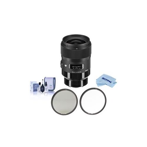  Adorama Sigma 35mm f/1.4 DG HSM ART Lens for Sony E-mount, Black - With Haida Filter Kit 340965 F