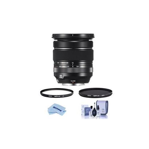  Adorama Fujifilm XF 16-80mm F4.0 R OIS WR(Weather Resistant) Lens - With Hoya Filter Kit 16635613 F